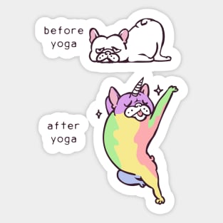 French Bulldog After Yoga Sticker